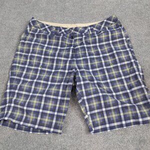 Exofficio Mens Shorts 38 Blue Plaid Nylon 10" in